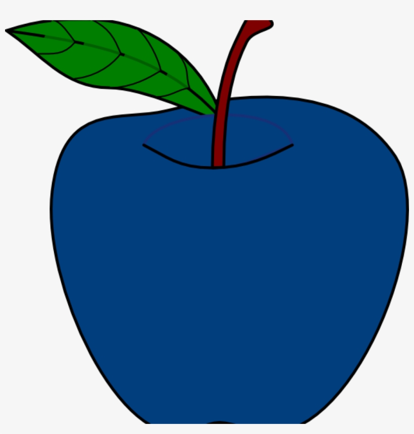 Blue Apple Illustration - Creative Clip Art for Education and Design
