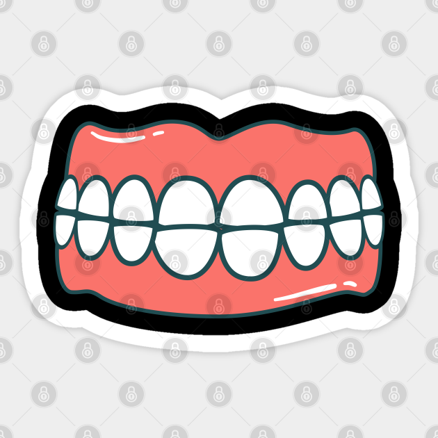 Smiling Teeth Sticker - Dental Health & Hygiene Visual