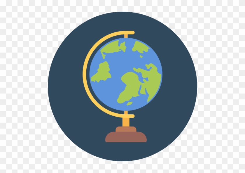 World Globe Icon - Educational & Geographic Visualization