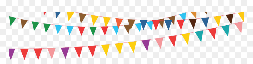 Festive Triangle Bunting Flags - Free PNG Clipart for Celebrations