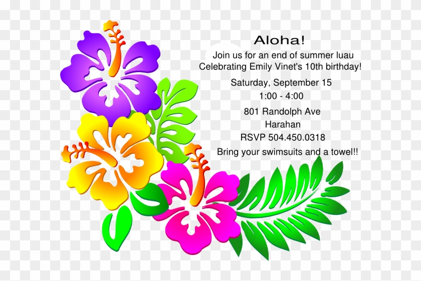 hawaiian invitationss - Clip Art Library