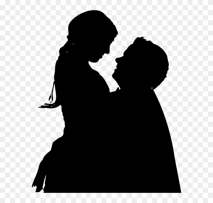 Romantic Couple Silhouette - Valentines Couple Clipart PNG Image - Clip ...