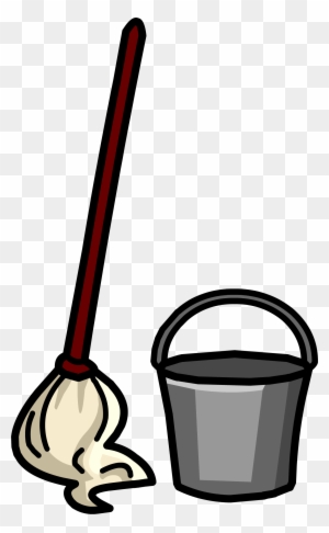 Mop and Bucket Illustration for Cleaning Guides & Housekeeping Resources