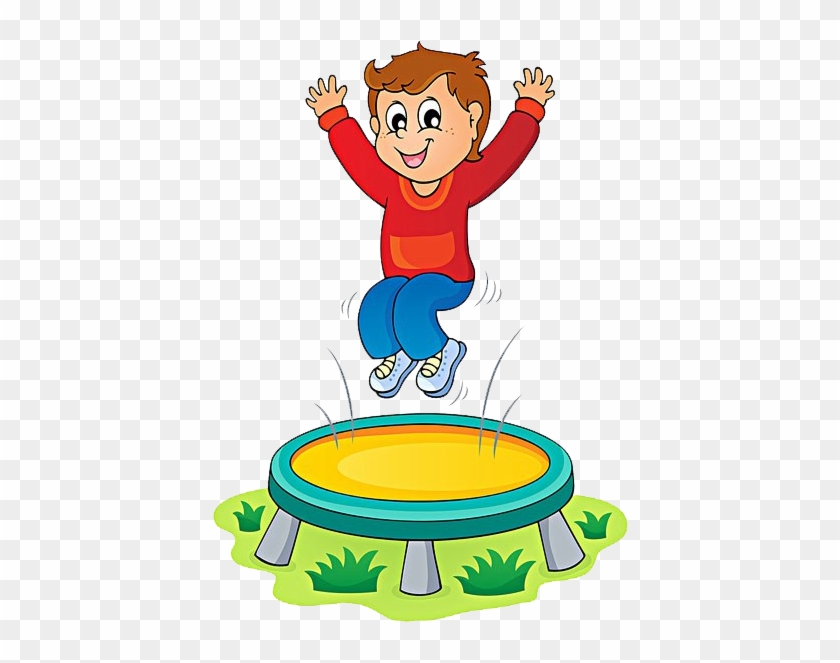 Jumping Royalty-free Clip Art - Boy Jumping On Trampoline Clipart ...
