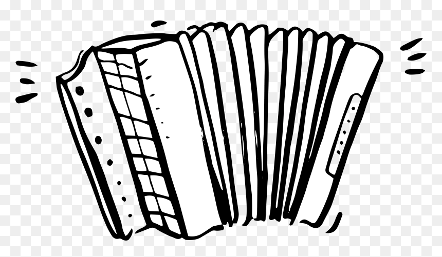 Accordion clipart, musical instrument illustration vector Stock - Clip ...