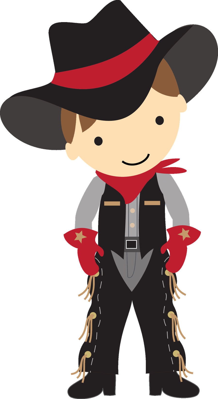 Cute Cowboy Costume Clipart for Kids’ Parties & Printables