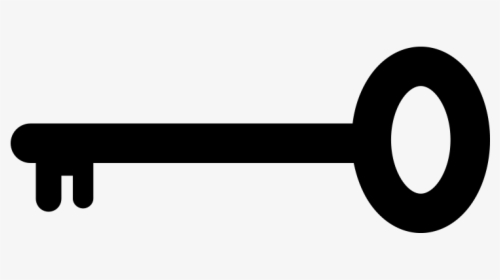 Black silhouette of a classic skeleton key on white background, symbolizing access, security, or unlocking potential.