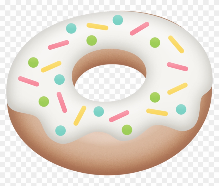 Sweet Frosted Donut with Colorful Sprinkles - High-Quality PNG Image