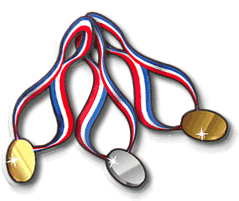 Olympic-Style Medals - Gold, Silver, Bronze Award Symbols