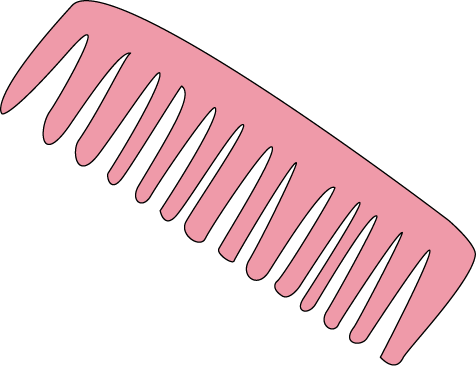 Pink Wide-Tooth Hair Comb - Styling & Detangling Tool