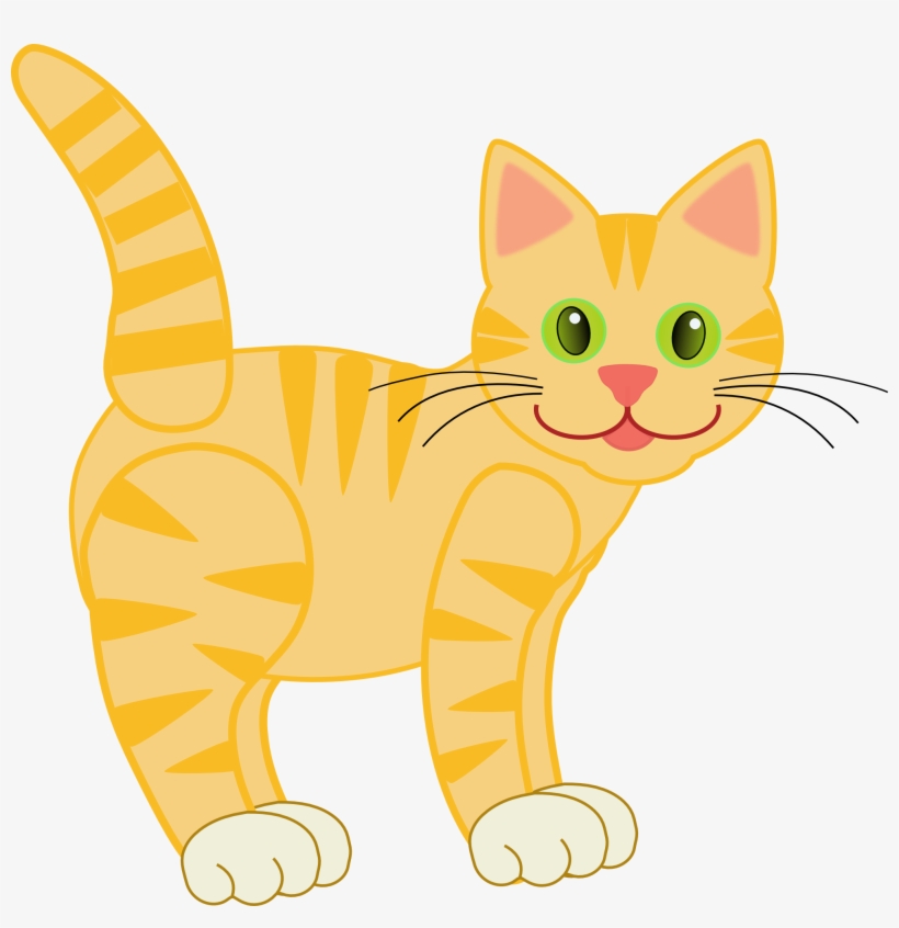orange cat clipart
