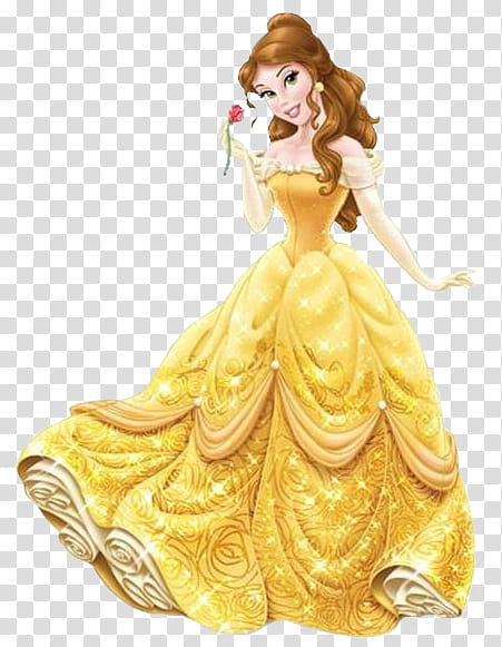 Belle in Golden Gown - Disney Princess Beauty and the Beast Official Art