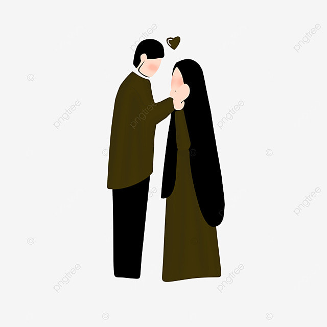 A tender illustration of a couple embracing, with a small heart above them, symbolizing love and affection.