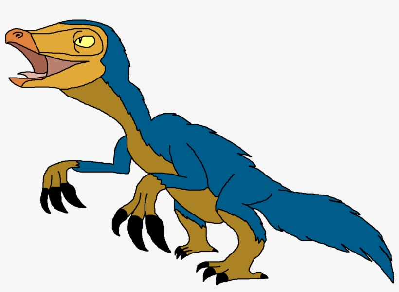 Cartoon Velociraptor Illustration - Fun Dinosaur Art for Kids & Educators