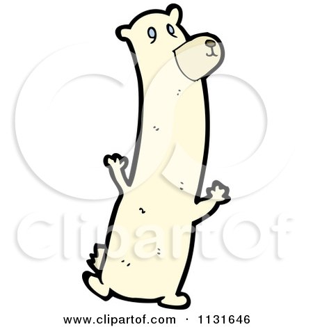 Friendly Cartoon Polar Bear Illustration - Free Clipart Image