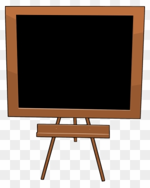A blank blackboard on a wooden easel stand, ideal for educational or presentation use.