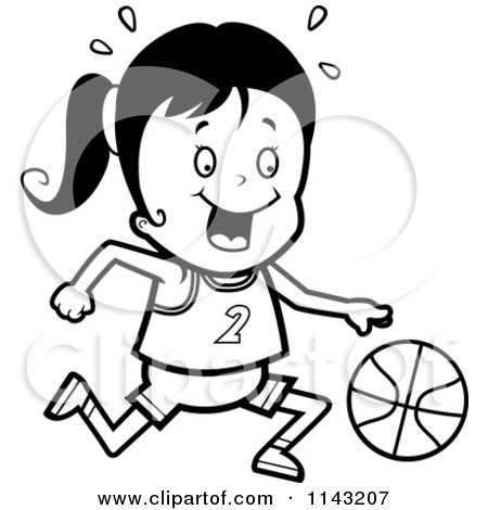 black and white basketball - Clip Art Library