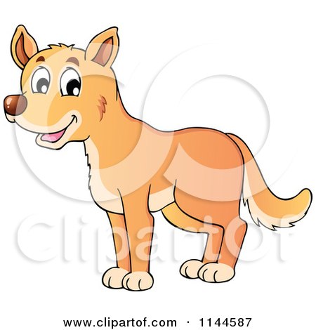 Cute Cartoon Wolf Illustration - Free Clipart for Kids & Education