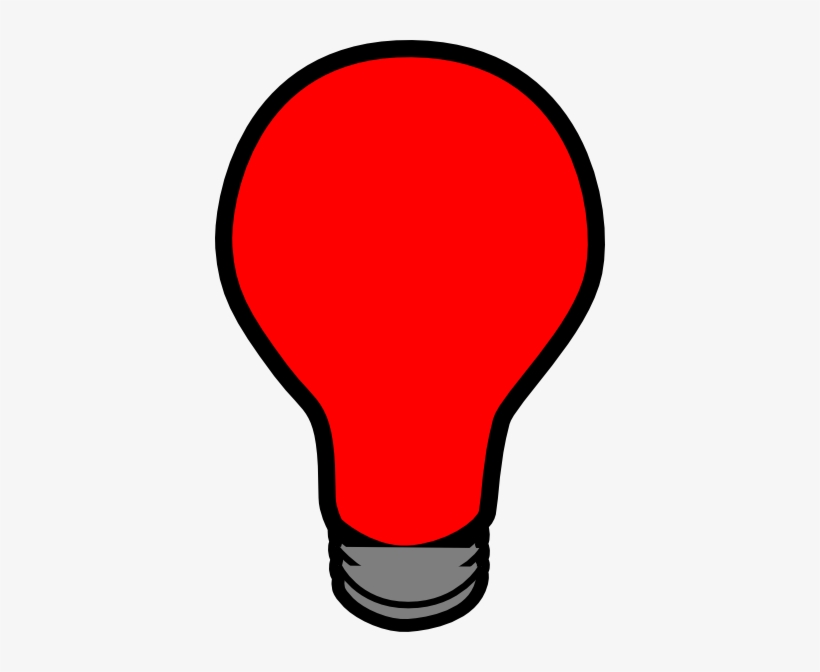 Red Lightbulb Icon - Visual Symbol for Ideas, Warnings, or Creativity