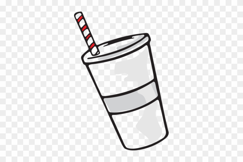 Illustration of a Plastic Cup with Straw - Free Clipart Image