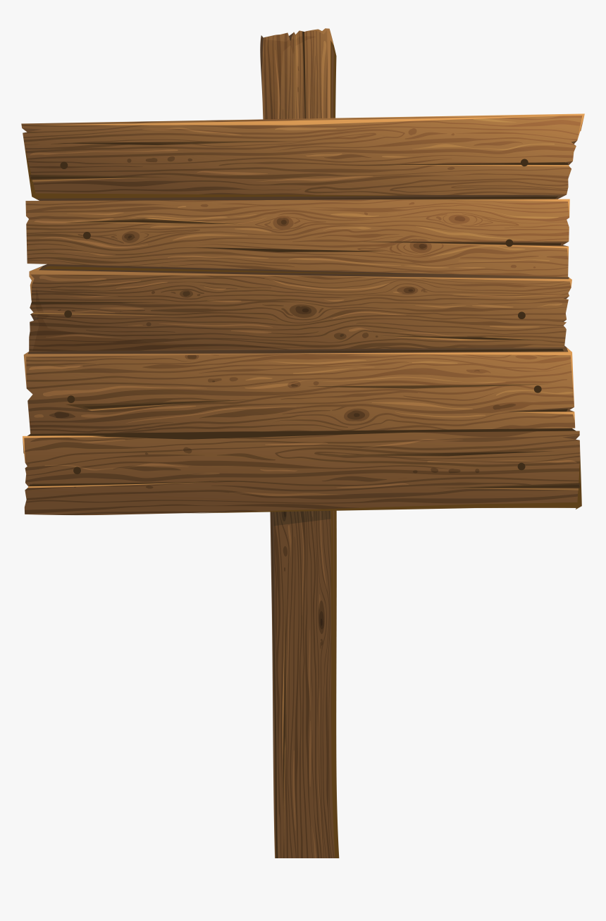 Blank Wooden Signpost PNG - Rustic Outdoor Sign Template