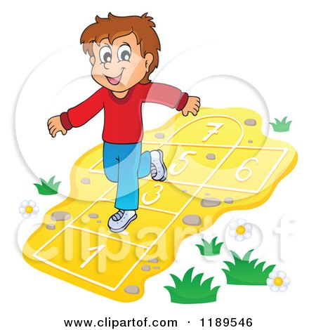 Kids Playing Hopscotch - Fun Outdoor Game for Children