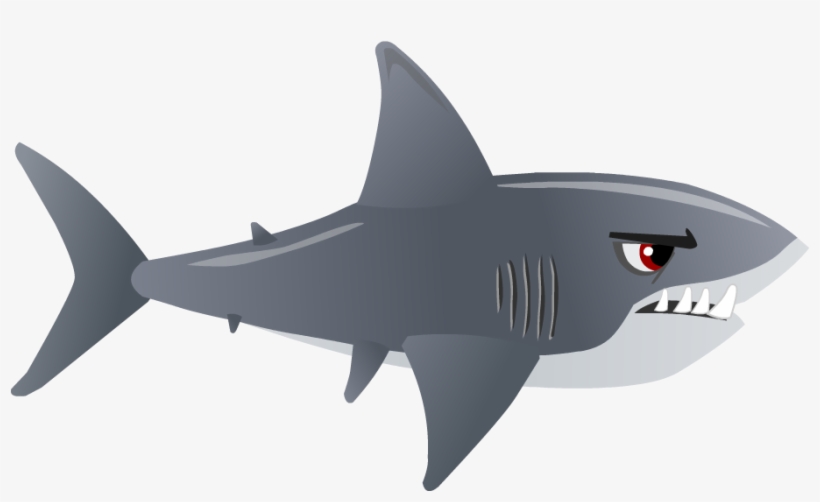 Aggressive Shark Illustration - Free Clipart for Educational and Creative Use