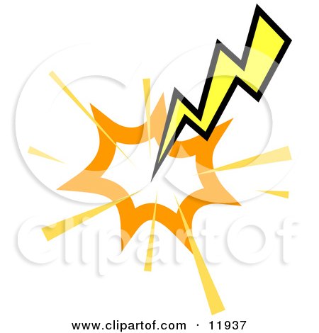 Lightning Bolt Thunderbolt Outline Clipart Digital Download SVG - Clip ...