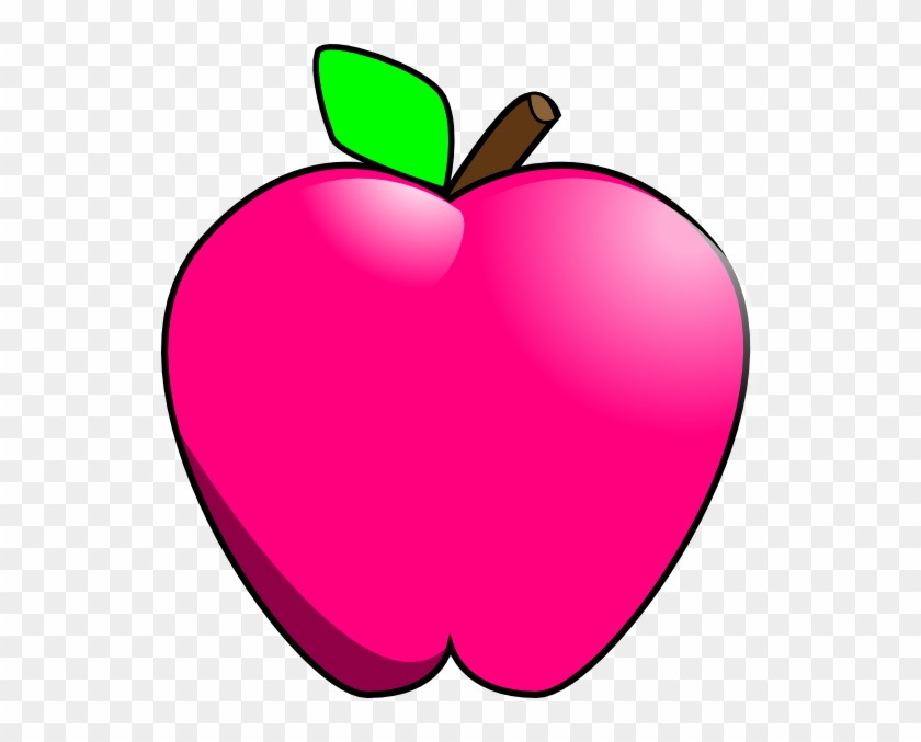 Pink Apple Illustration - Free Clipart for Education & Design