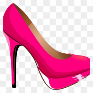Vibrant hot pink high-heeled stiletto shoe with glossy finish and platform sole.