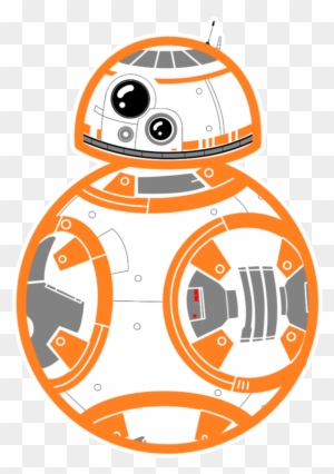 BB-8 droid from Star Wars, orange and white spherical robot with expressive black eye lens.