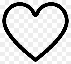 Simple black outline of a heart shape on transparent background.