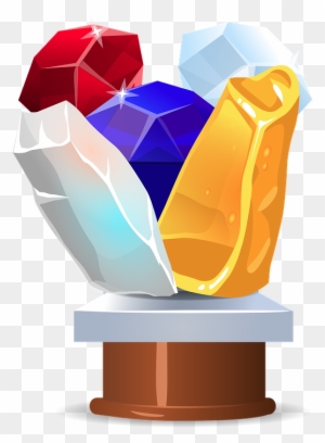 Gemstone Trophy Icon - Premium Vector Asset for Gaming & Rewards
