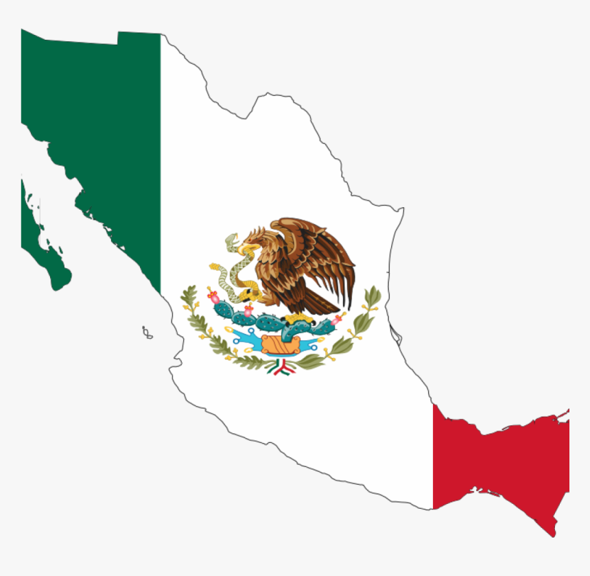 Mexico Map with National Flag Design - Geographic and Cultural Symbolism