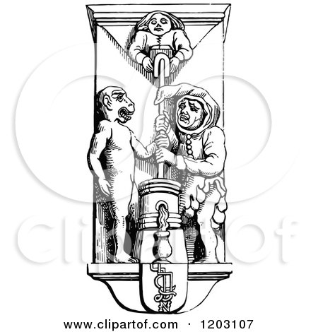 Medieval Grotesque Stone Carving - Symbolic Architectural Sculpture