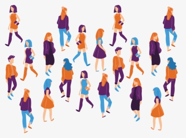 Diverse Women Walking - Illustration for Inclusion & Community Themes
