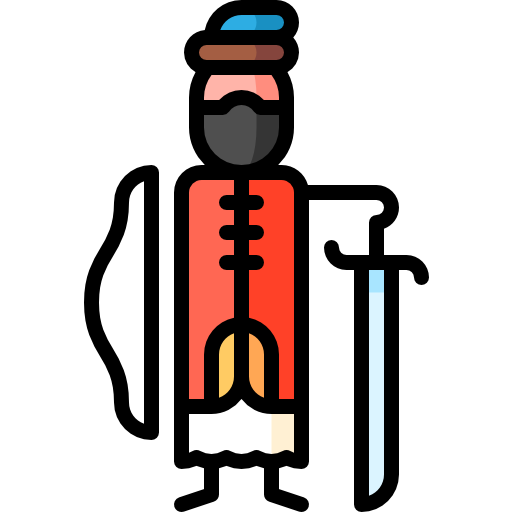 Stylized cartoon syringe with red plunger, blue liquid, and medical accessories like gloves and vial.