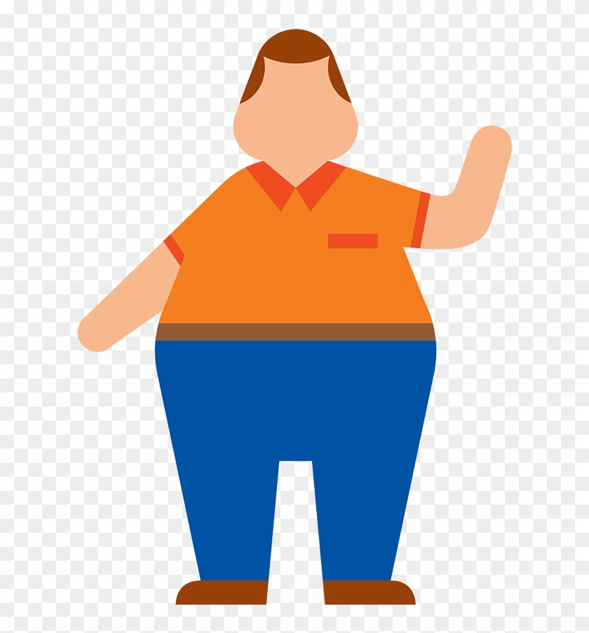 Overweight Male Character Illustration - Free PNG Clipart