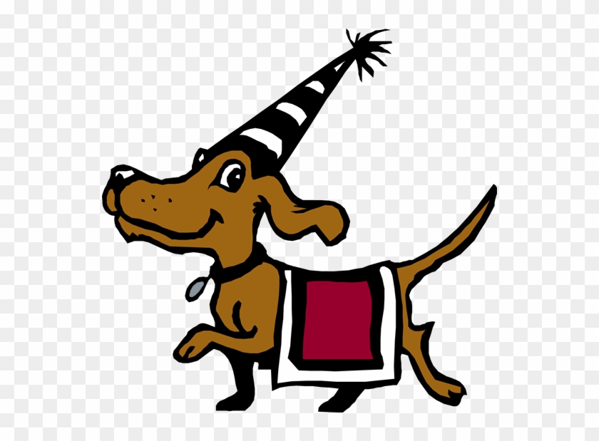 Festive Dachshund Cartoon - Party Dog Clipart for Celebrations
