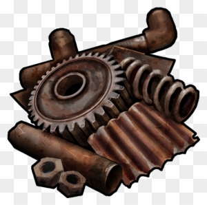 Industrial Scrap Metal Parts - Rusty Gears, Pipes & Springs Collection