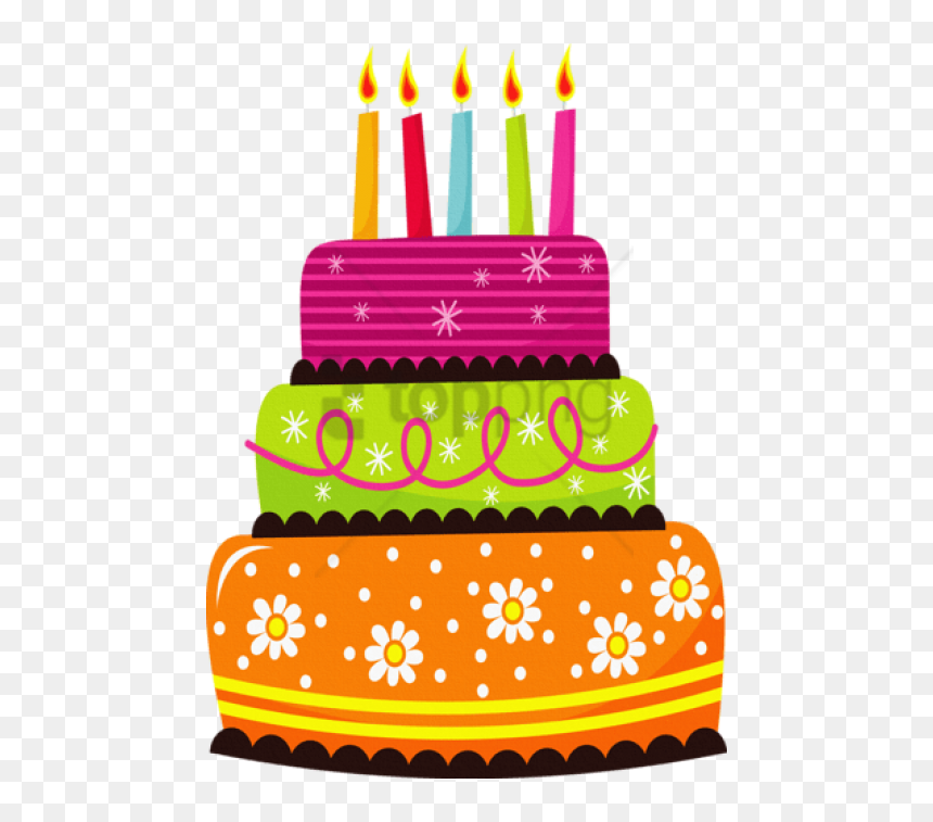Festive Birthday Cake Clipart - Free Download for Celebrations