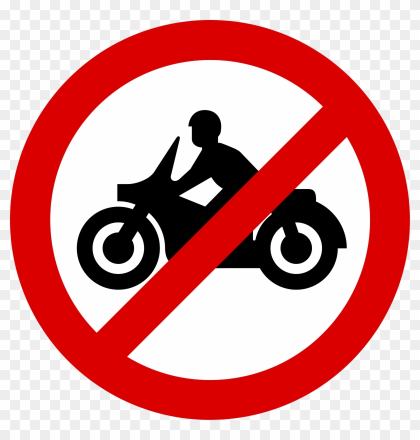No Motorcycles Allowed Sign | Traffic Regulation Symbol