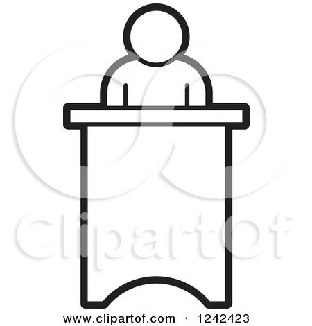Speaker at Podium Icon - Public Speaking & Presentation Symbol