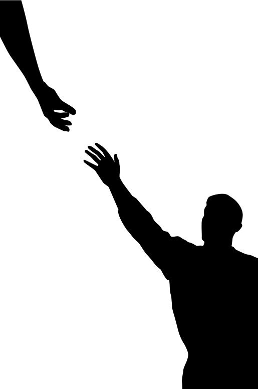Black and white drawing of the helping hands clipart free image - Clip ...