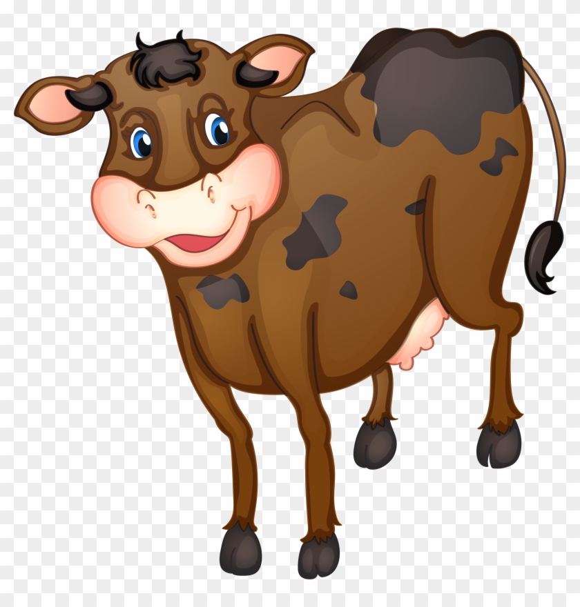 Cute Cartoon Cow Illustration - Free PNG Download