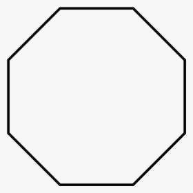 Simple black outline of a regular octagon on white background.