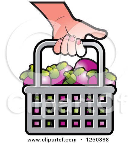 Fresh Produce Shopping Basket Illustration | Grocery & Farm-to-Table Imagery