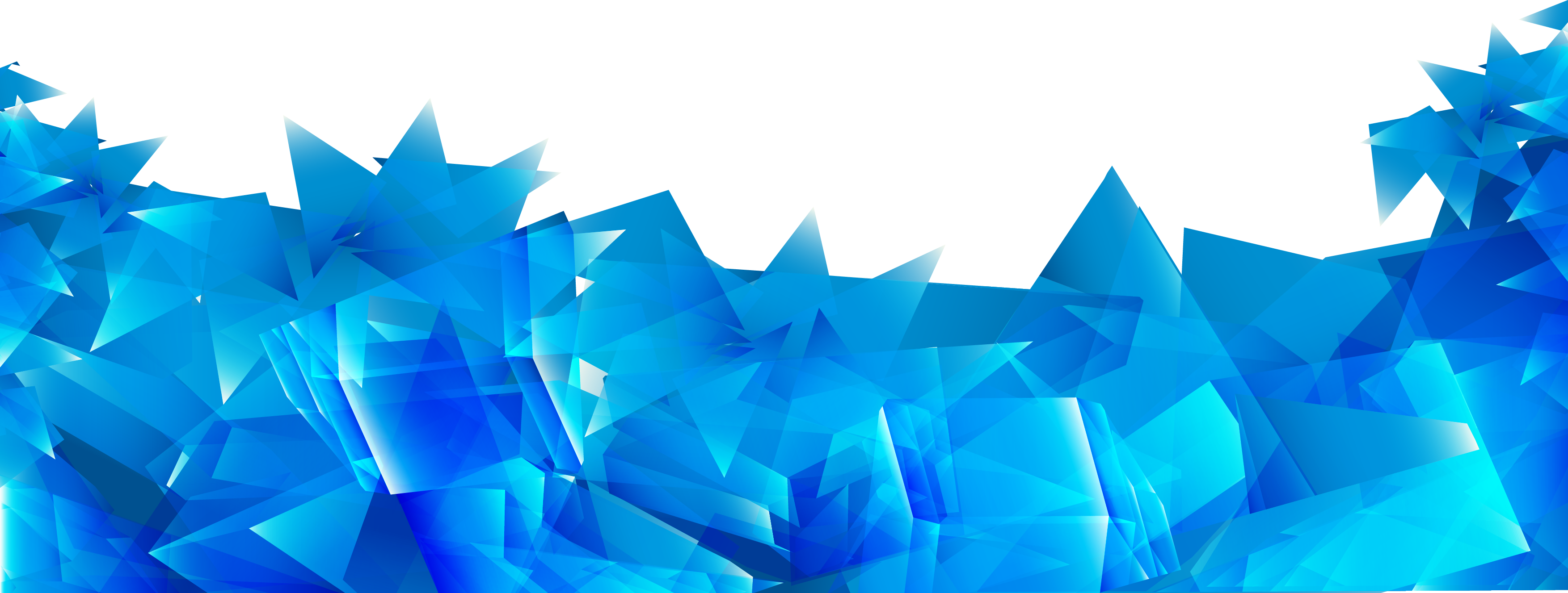Blue abstract liquid shapes on transparent background PNG