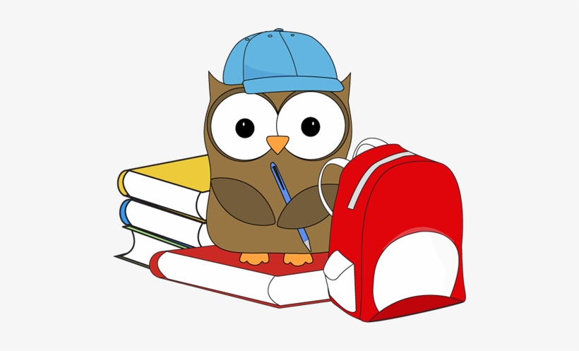 Back-to-School Owl Illustration - Free Educational Clipart