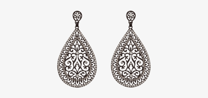 Black And White Earrings Clipart